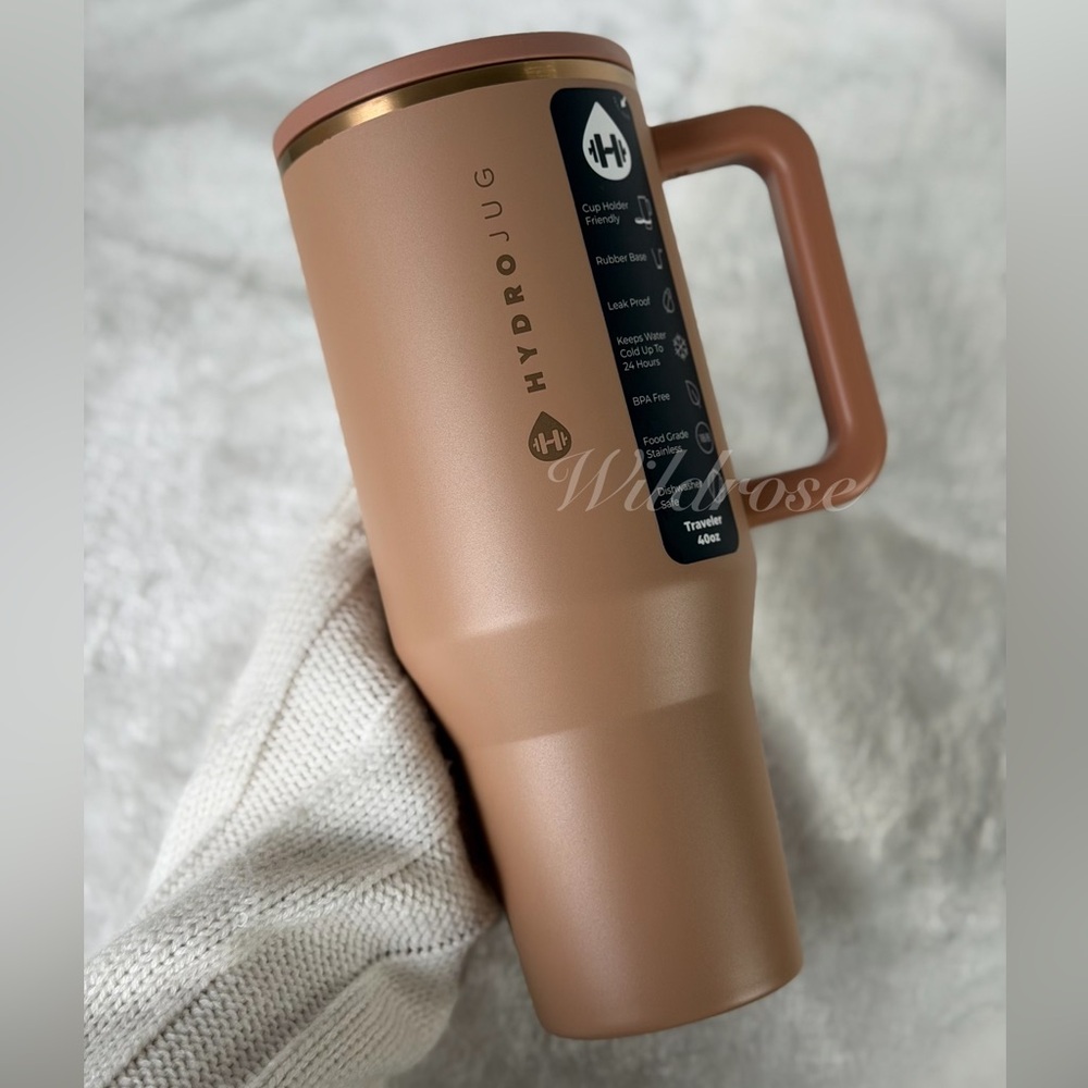 Hydrojug CARAMEL 40 OZ Traveler Tumbler NWT
